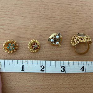Unique Costume Jewelry Ring - Interchangeable Tops!